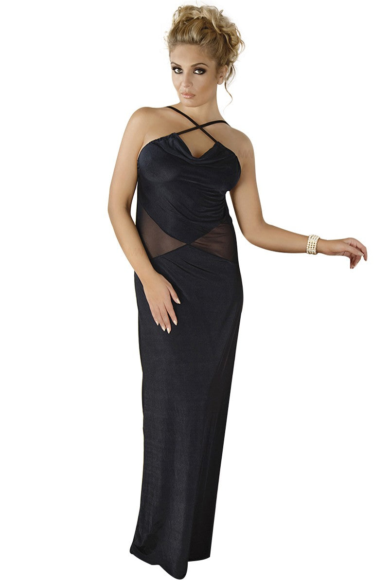 schwarzes langes Kleid M/1068 von Andalea schwarzes langes Kleid M/1068 von Andalea